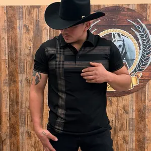 Men western T-shirts black