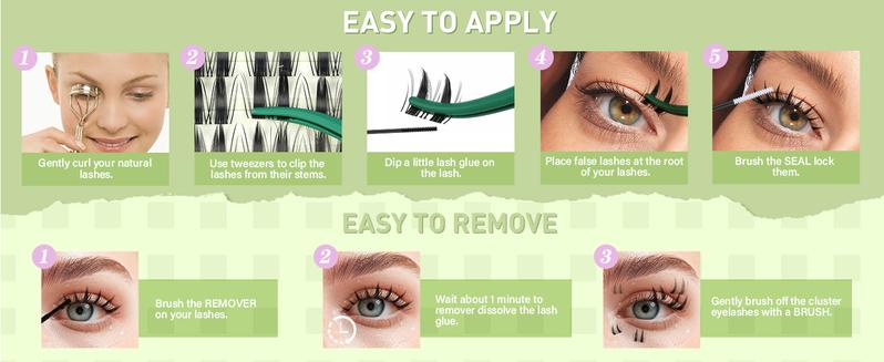 KEYYOU Angle A09 Lash Clusters  Invisible Band Waterproof Long-Lasting Lashes for Natural Voluminous Look Easy Application Ideal for Daily Wear and Special Occasions TikTok Shop FebruaryFaves