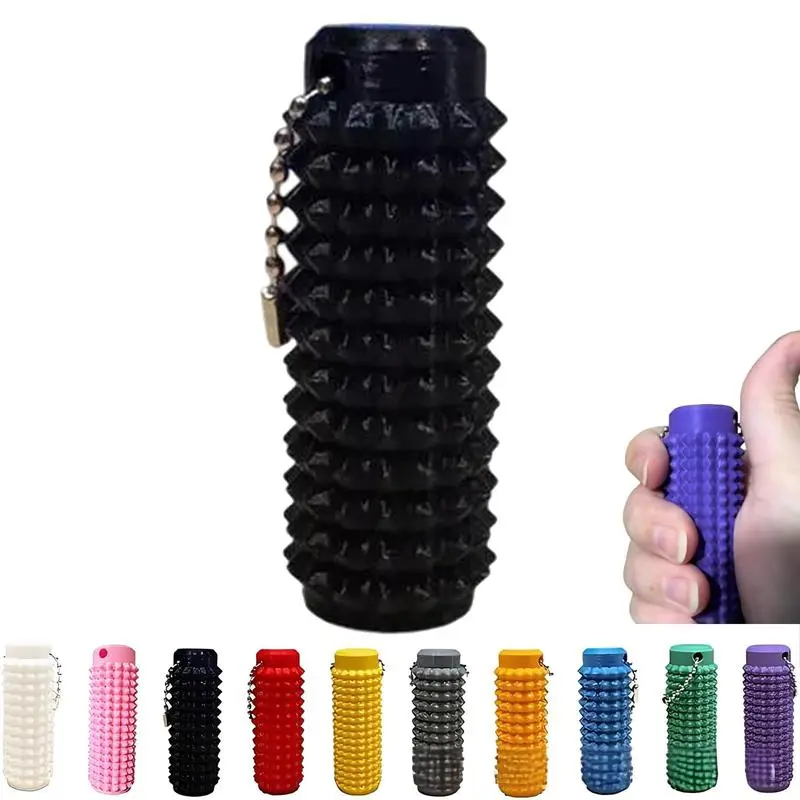Little Ouchies Grippie Portable Vibrant Colors Stim Tool with Firm Plastic Spikes for Anxiety & Stress Relief, Clip to Keys for On-the-Go Comfort Pain Stimulation Impulse Management