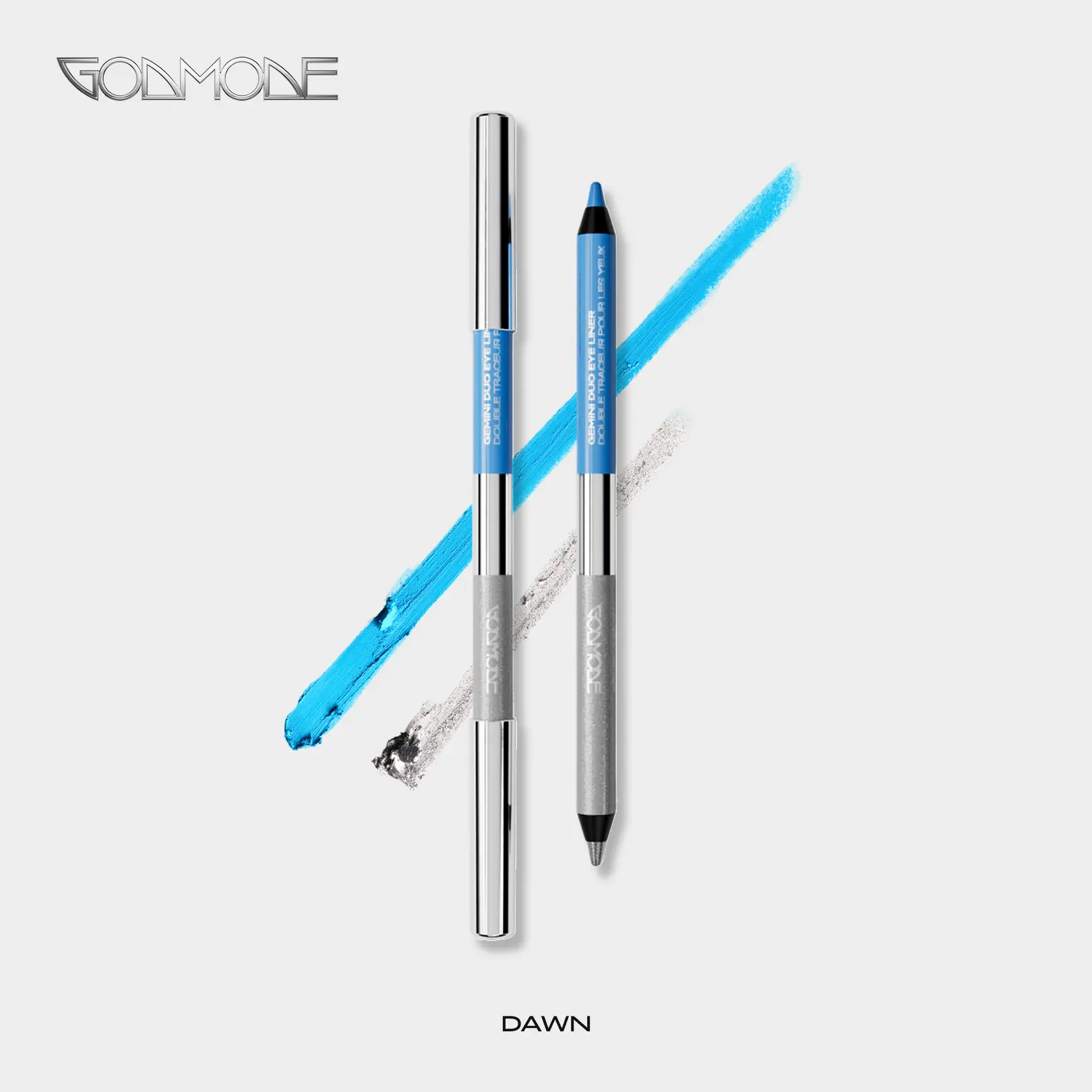 GODMODE BEAUTY Gemini Duo Eyeliner, Siren Shimmer Cosmetic with Baseline Precision for Daily Makeup Bronze