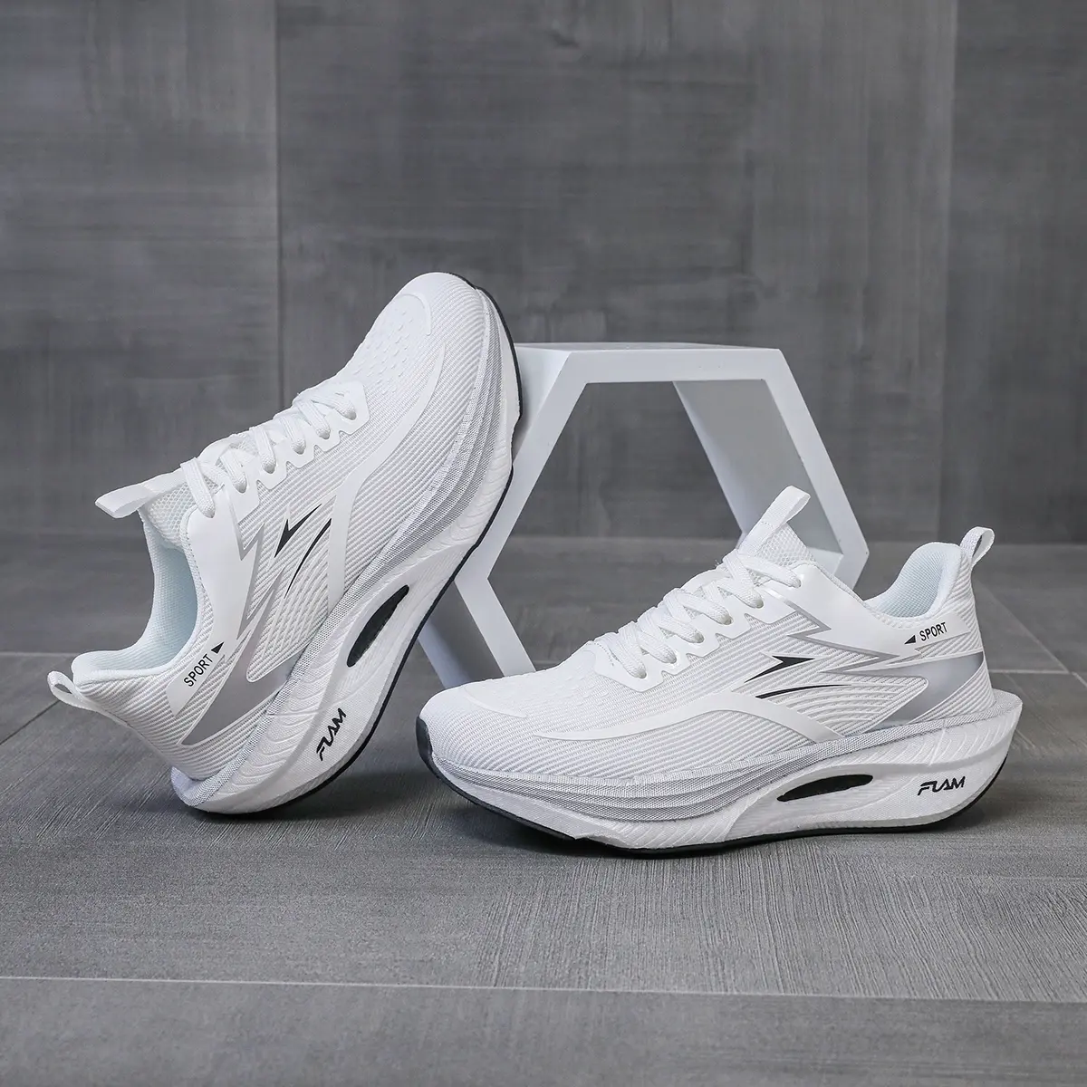 Thick Soled Platform Sneakers for Men & Women, Lace-up Slip Resistant Shoes with Shock-Absorbing Rubber Sole for Daily Sport and Walking, Thick Soled Sneakers, Sporty Sneakers,shoes for back to school,back to school shoes