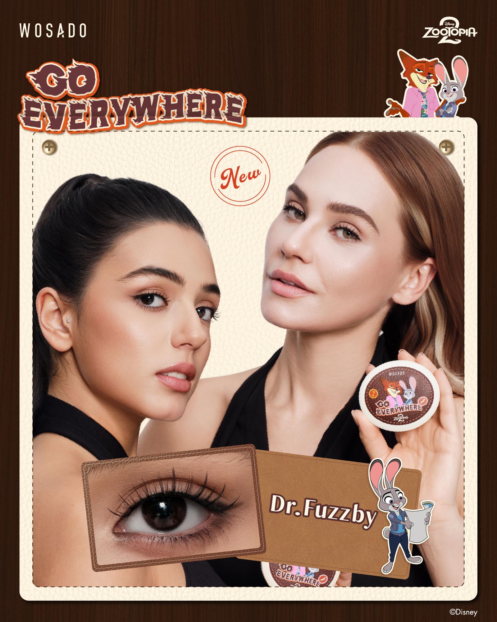 WOSADO Zootopia II Limited Edition Soft Magnetic Eyelashes All-in-One Box Waterproof Reusable Glue-Free Makeup Cosmetic Natural Style 4 Pieces Set Storage