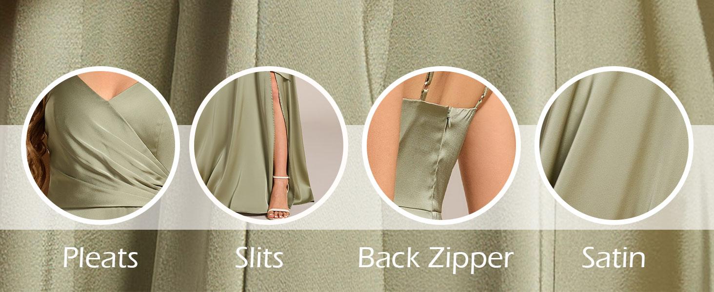 Ever-Pretty  Wrap-Style Spaghetti Strap Maxi Satin Bridesmaid Dress 02317,Evening dress，Party dress