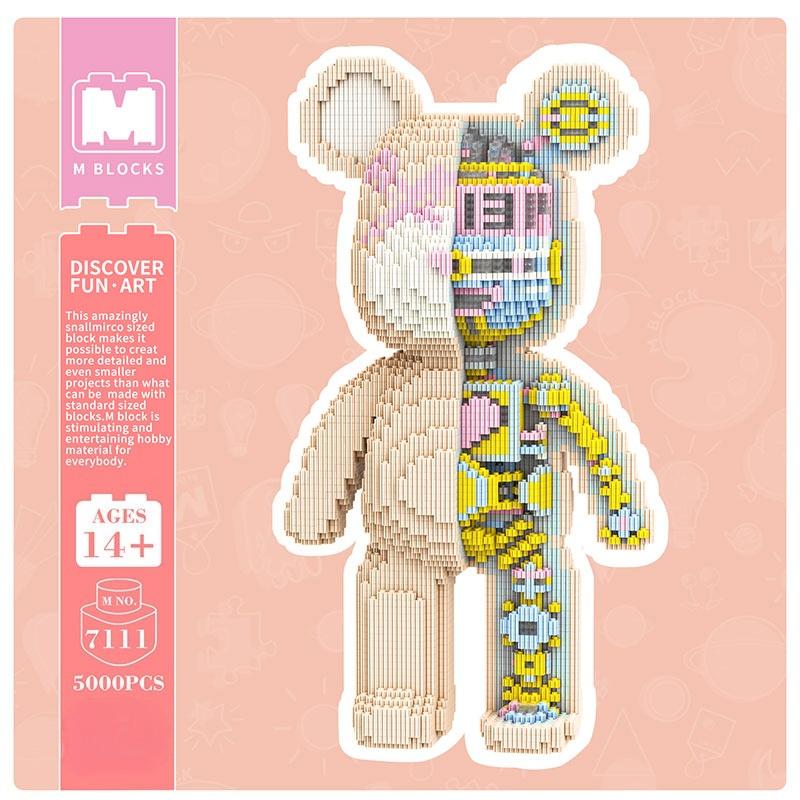 [B2G1!!!]Bear building blocks, Bear Toys,Bear statues, Birthday gifts, Educational gifts, unisex, fashionable decorations, cool gifts, parent-child interactive sets,  For Boys And Girls, Trendy Decorations.