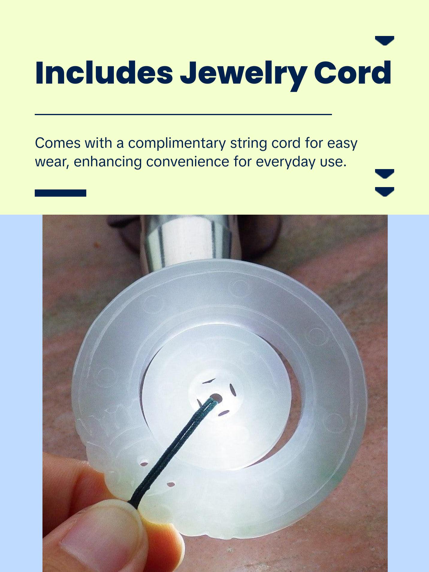 Certified Hand Carved Pale Lavender Green 100% Natural Myanmar Burma A Jade Jadeite Dragon Circle Donut Pendant Necklace