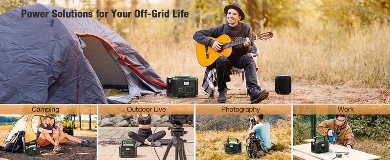 Outdoor Power Station: EBL 500W Solar Generator w/ 519Wh Battery & 10 Ports | Powers Your Camping, Road Trips & Emergencies