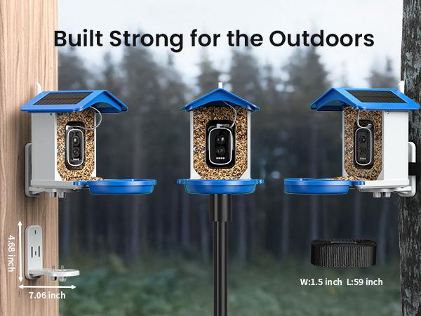 Smart Bird Feeder with Camera Series – AI-Powered, Solar, 2K/2.5K HD, Auto-Bird ID, Motion Alerts, Perfect Gift for Bird Lovers