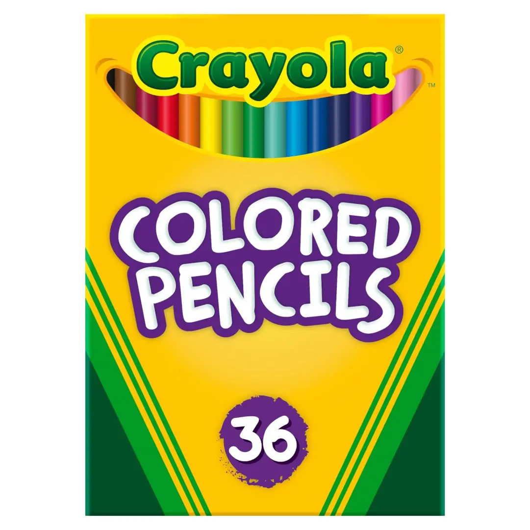 Crayola 36-Distinct Pre-Sharpened Colored Pencils - Soft Cores, Smooth Gliding, Unisex Office Stationery Art Supplies, Ideal for Birthdays, Coloring Book Use & Creative Hobbies