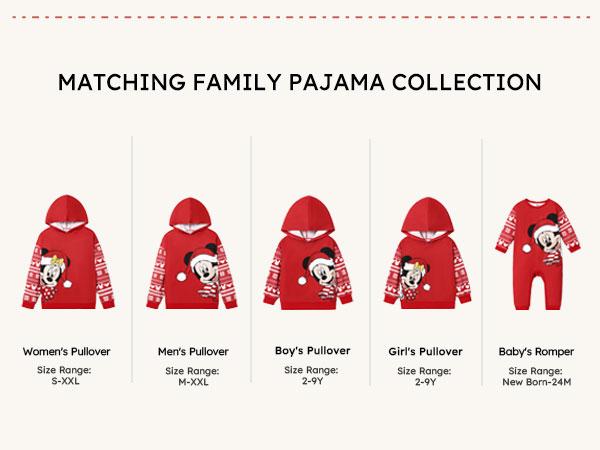 PatPat Disney Mickey & Stitch Family Matching  Hoodies Snow Pattern Long Sleeve Pullover Sweatshirts for Holiday Season Easter