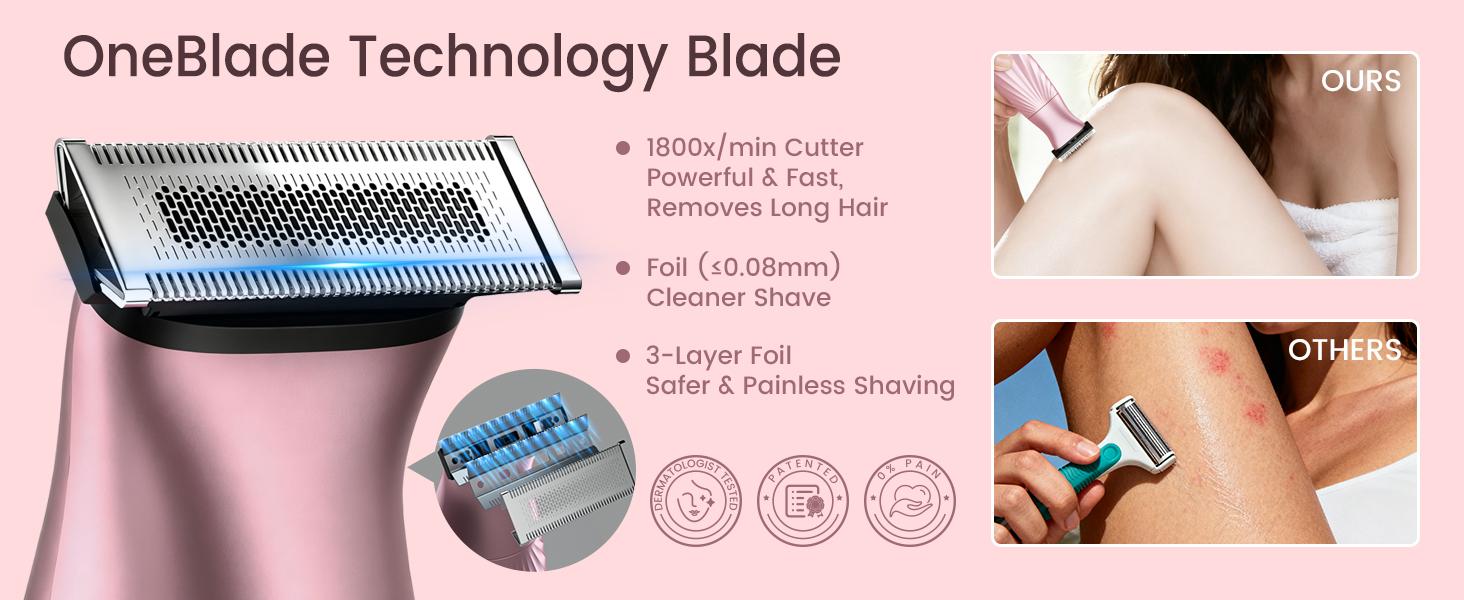 AKUNBEM Bikini Trimmer for Women, Rechargeable Dual Head Electric Razor, 2-in-1 Painless Shaver for Face, Bikini, Arms & Legs, Waterproof Grooming Kit AKUNBEM Bikini Trimmer for Women, Rechargeable Dual Head Electric Razor, 2-in-1 Painless Shaver for Face, Bikini, Arms & Legs, Waterproof Grooming Kit