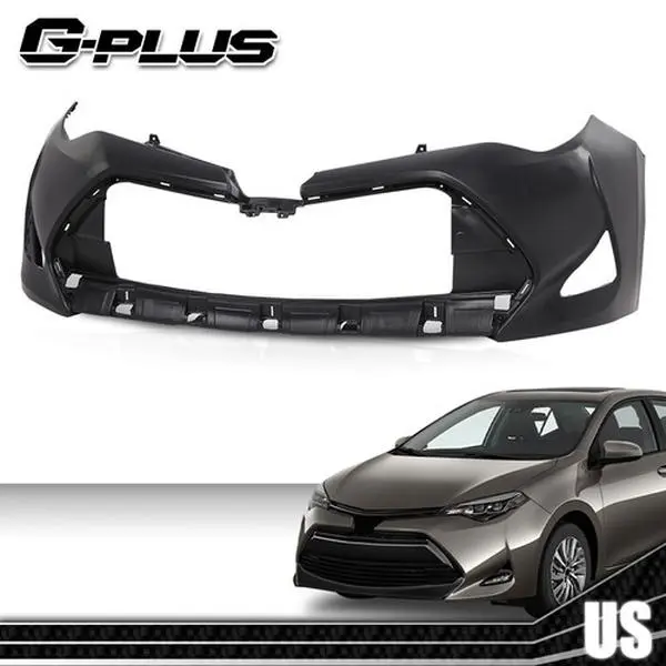 GPLUS 100% Brand New Front Bumper Cover Car Accessory - Fits 2017-2019 Toyota Corolla L,X,CE Sedan Models - Part #5211903907,TO1000423 - Automotive Replacement Part for Front Protection, Upgrade Your Vehicle, Car Accessories, Refreshing Look