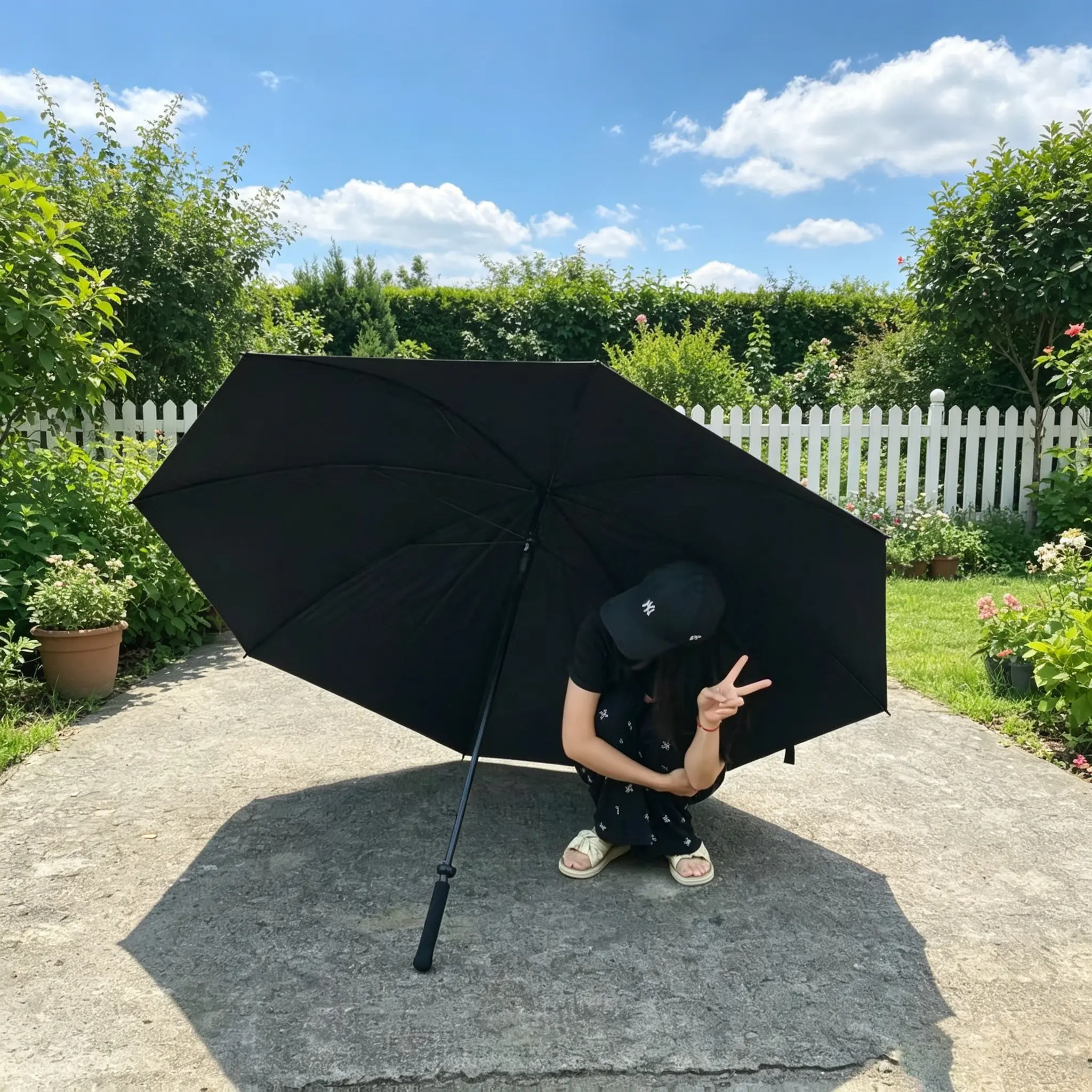 210cm Double-Layer Long-Handle Golf Umbrella, Extra Large, Thickened & Reinforced, Auto Open, Sturdy Windproof, for Hotel Use