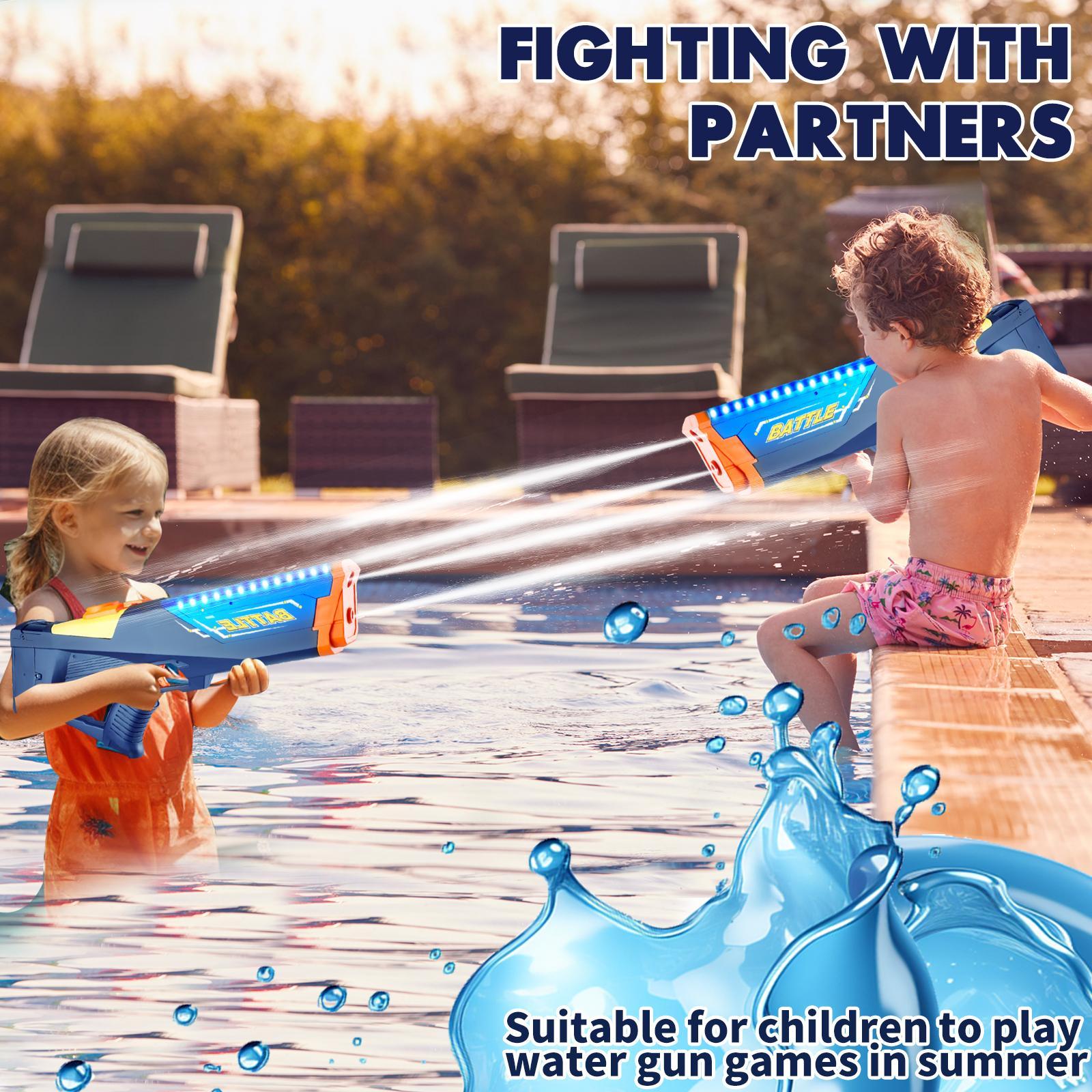 Electric Water Cannon Toy – Automatic Rechargeable Spray Blaster for Kids & Adults, Waterproof Pool Water Sprayer for Summer Fun