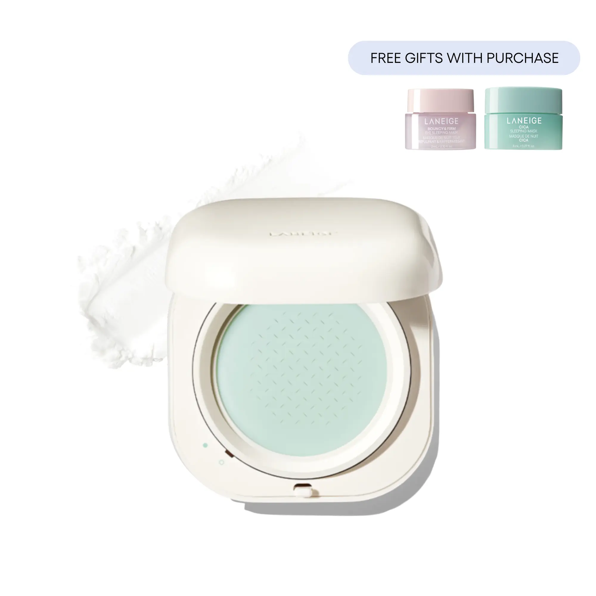Laneige Neo Blurring Powder, 2 Free Deluxe Samples with Purchase, Hyaluronic Acid, Semi-Matte, Skincare Powder, Makeup, Visibly Smooth