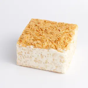 Toasted Coconut Crispycake – Soft, Gooey & Lightly Toasted GIANT Rice Crispy Treat
