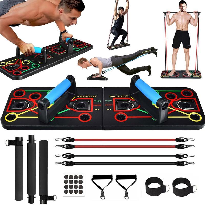 16-in-1 Multi-Function Push Up Handles: Portable, Foldable, and Suitable for Men and Women - ABS Material, No Power Required Home Gym Exercise Equipment