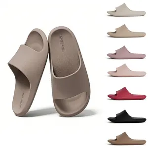 Women's Summer Slippers - Solid Color Elegant, Comfortable for All Seasons, Round Toe|Simple|Non-Slip|Comfortable, EVA Durable Insoles and Soles, Casual Daily Wear, Suitable for Beach Holiday Trips, Unisex Beach Sandals