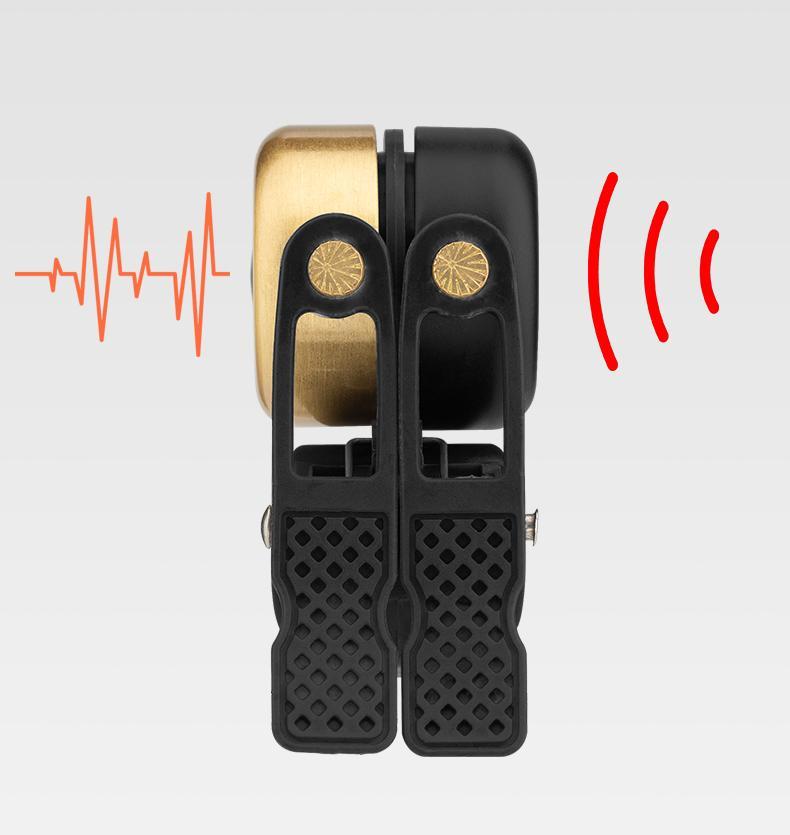 ROCKBROS Bike Bell, Copper Alloy Bike Bell, Loud Sound Classic Bike Ring Bell for Adults, for 0.82’’-0.9’’/21-23mm Handlebar Diameter