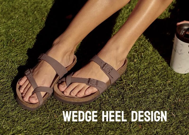 EVELLYHOOTD Women's Open Toe Sandals With Soft Cork Footbed  Leather Upper  Adjustable Design for Comfort Support Fashion  Beach for Summer