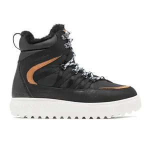 Sorel Womens Ona Ave Trek Waterproof Lace Up Casual Boots Ankle Low Heel 1-2" - Black