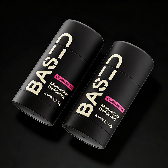 BASED High Performance Deodorant Aluminum-Free 24-Hour Odor Protection Gentle Formula for Sensitive Skin Daily Essential