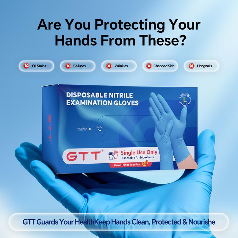 500pcs Heavy-Duty Blue Nitrile Gloves , Extra Thick 8 Mil, Oil Resistant, Powder-Free, for Industrial, Salon, Laboratory, Kitchen, Cleaning - Bulk Value Pack (S/M/L/XL), Salon Supplies, Professional Workwear, Reinforced Protection, Home Cooks 500pcs Heavy-Duty Blue Nitrile Gloves , Extra Thick 8 Mil, Oil Resistant, Powder-Free, for Industrial, Salon, Laboratory, Kitchen, Cleaning - Bulk Value Pack (S/M/L/XL), Salon Supplies, Professional Workwear, Reinforced Protection, Home Cooks