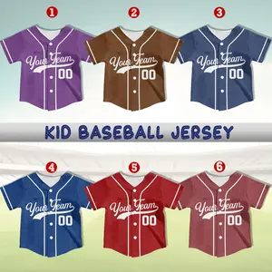 Personalized Kid Baseball Jersey, Custom Name Number Youth Baseball Shirt, Baseball Jersey For Baseball Fans Lovers, Kids Birthday Gift