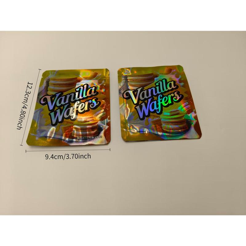 100pcs 3.5g Mylar Bags |     Exotic, Gift, Storage, Ziplock, Party Packs, Zipper, Resealable Bags |     Suitable for Christmas, Halloween, Event Party |     Style 96, Made of Polypropylene