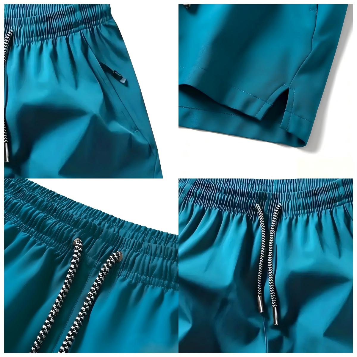 Women’s shorts—fashionable, comfortable, breathable, quick-drying; slit-hem design with drawstring and zippered pockets; basic women’s bottoms; women’s athletic shorts