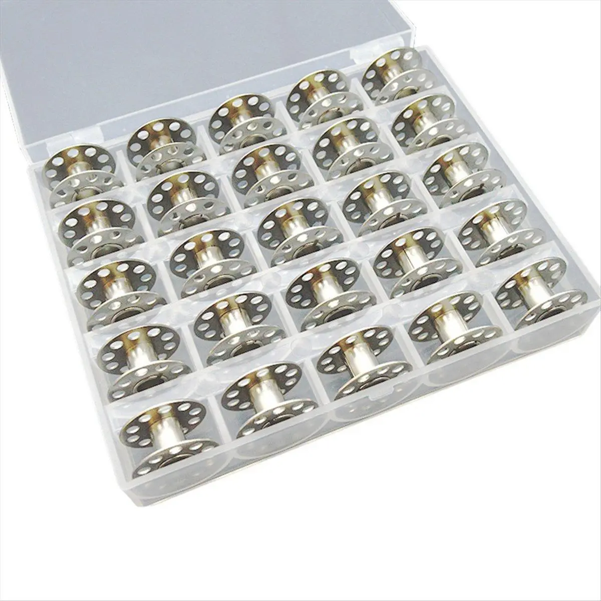25 Pcs Metal Sewing Machine Bobbins with Storage Box, Ideal for Embroidery Projects, Festive-Party Gift Ideas for Home & Party Supplies