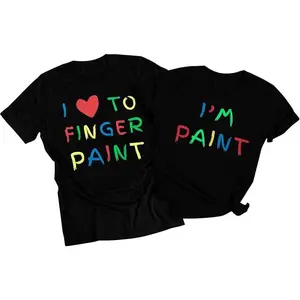 I Love to Finger Paint Couple, Matching Shirt, Valentine, Love, Matching Husband & Wife Tee, Romantic Gift for Couples
