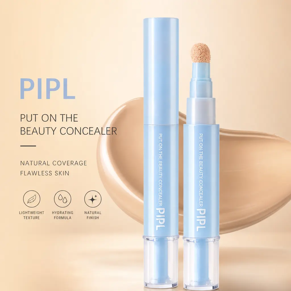 Double effect concealer foundation make-up eye cream -24 hours long lasting, high concealment, matt makeup effect. Korean pressed powder foundation make-up creates flawless skin. Covering acne scars, modifying nose shape, nourishing skin