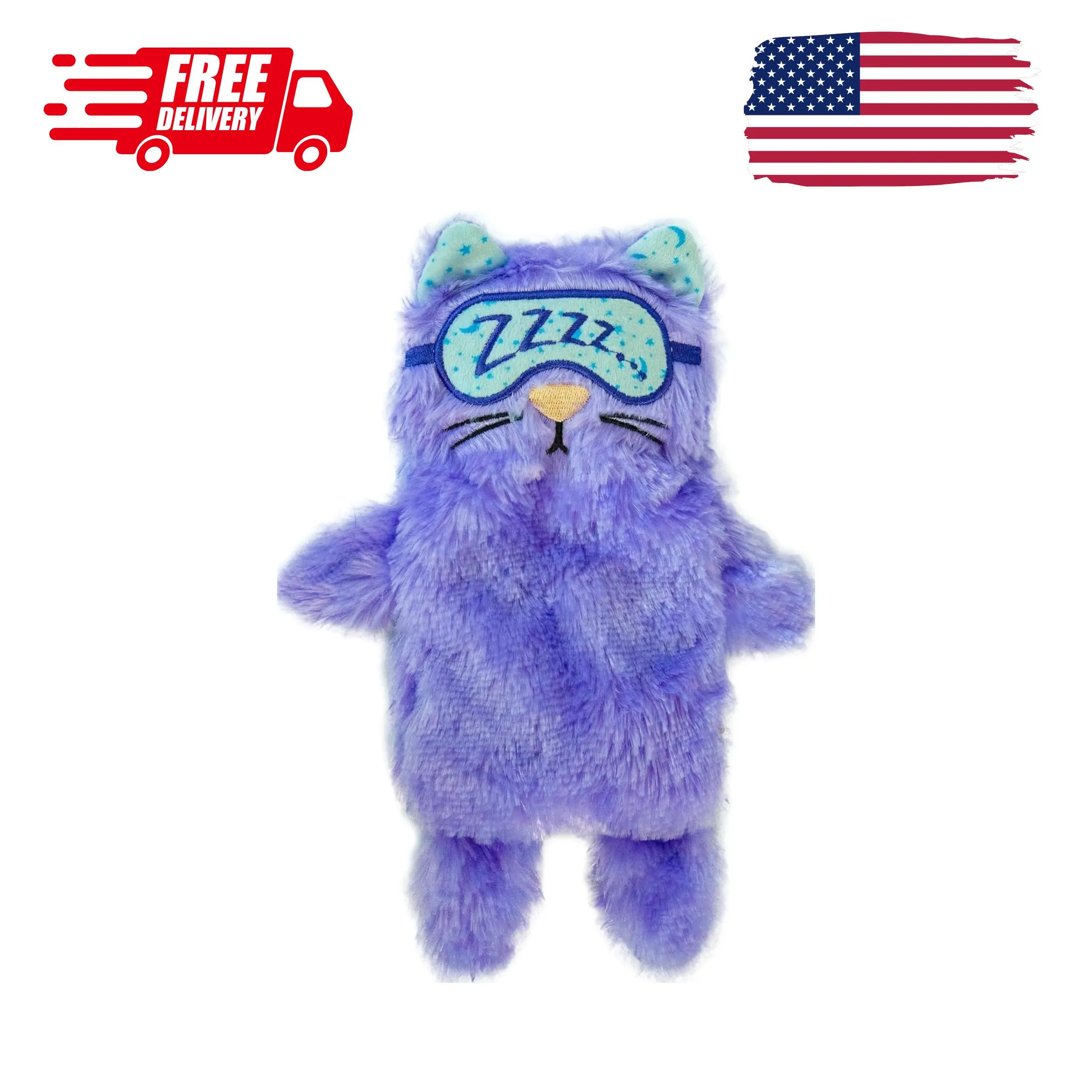 Purr Pillow Cat Toy – Plush Cat Toy with Touch-Activated Purr