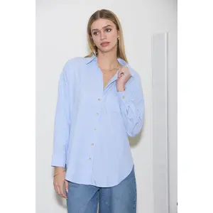 The Work Shop Stripe Button Down Blouse