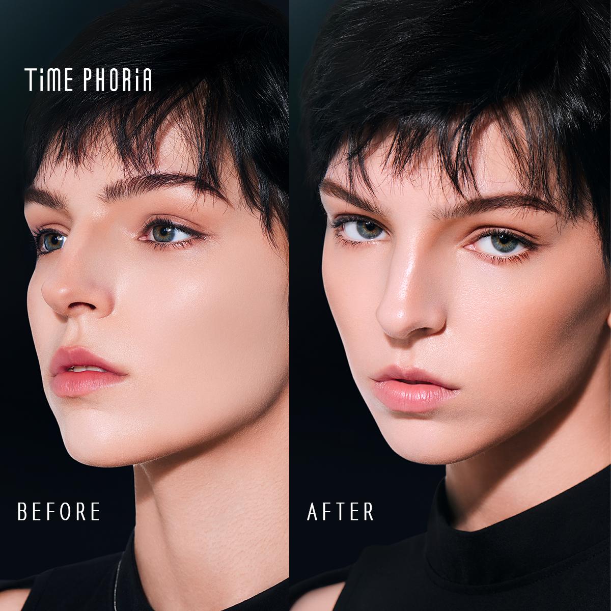 [TIMEPHORIA] Eclipse Spark 2-in-1 Cosmetic Face Contour Stick - 7g Smooth Brush-Applicable Flawless Blend Highlighter for Summer Vibes,back to school
