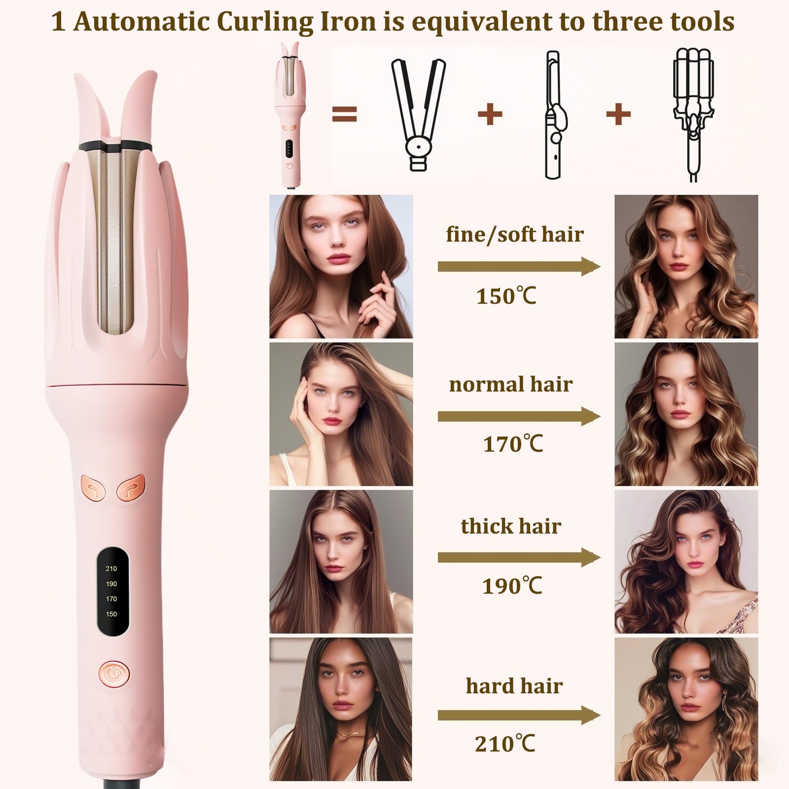 Fully automatic curling stick lazy curling tool electric rotary curler large curling without damaging hair 28mm Comfort Hair Curler,Negative Ion Automatic Hair Hair Curl Wand,Hair Styling Tools for Home,gifts for friend Fully automatic curling stick lazy curling tool electric rotary curler large curling without damaging hair 28mm Comfort Hair Curler,Negative Ion Automatic Hair Hair Curl Wand,Hair Styling Tools for Home,gifts for friend