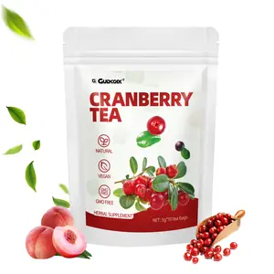 Gudcoix Cranberry Tea - Herbal Supplement for Women's Urinary Health, Natural Vegan GMO Free, Daily Wellness, 10 Tea Bags
