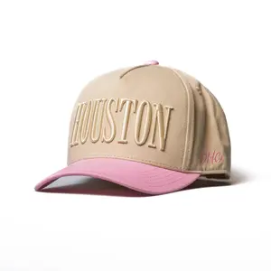 Off-White + Pink | Premium Pre-curved Snapback