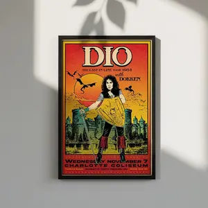 Dio 1984 Tour Movie Poster, Wall Art, Classic Movie Posters