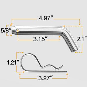 Nilight Shackle Hitch Receiver 2Inch 45000 LBs Breaking Strength 3/4" D Ring Shackle w/Trailer Hitch Pin Heavy Duty Solid Recovery Towing Kit for Trucks Jeeps Off Road Ball Mount