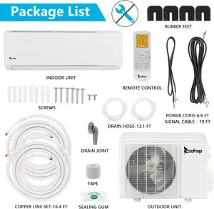 Ubesgoo 12,000 BTU Mini Split Air Conditioner & Heater Ductless Inverter System, 19 SEER 115V Split-System Air Conditioning with Pre-Charged Condenser, Heat Pump, Remote Control, Cools Up to 450 Sq. Ft.