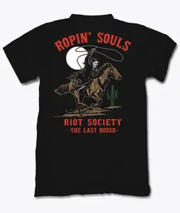 Rodeo Reaper Ropin' Souls Mens T-Shirt - Black