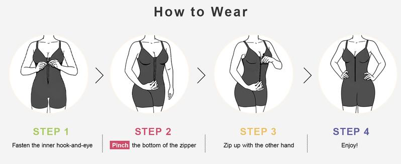 SHAPERX Shapewear for Women Tummy Control Bodysuits Zip-Up Comfort Ultra Stretch Fabric Customizable Fit Breathable Mesh Design Comfortable Fit