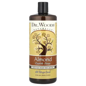 Dr. Woods Almond Castile Soap with Fair Trade Shea Butter, 32 fl oz (946 ml)