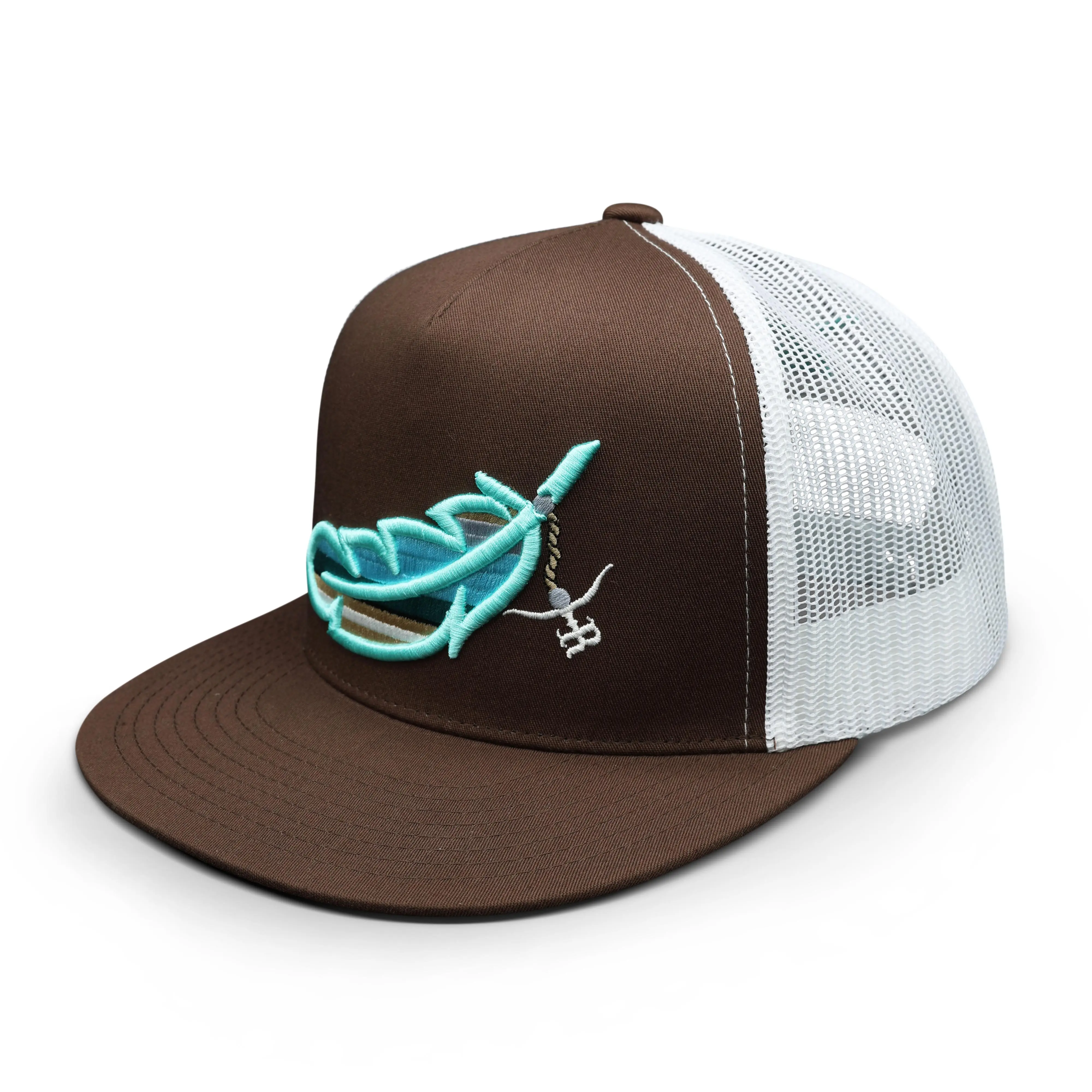 Feathered Outlaw- Brown/Turquoise Feather