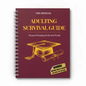The Official Adulting Survival Guide - Funny Graduation Gift 2026 - Cash Holder Book with Hilarious Truth Bombs and Vintage Quality Design