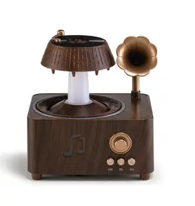 Vintage Record Player Aroma Diffuser, 3-in-1 Aromatherapy Humidifier with White Noise & Night Light, Aesthetic Room Decor for Bedroom Desk
