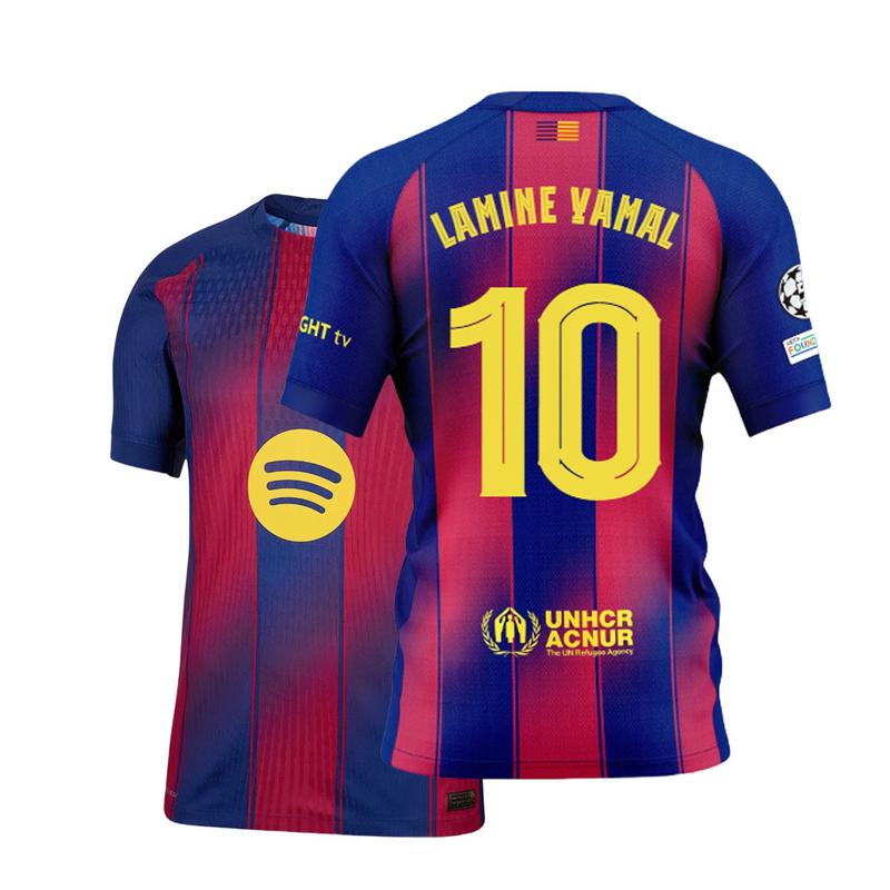 2025-26 Champions League Fan Edition Home Kit Short Sleeve Soccer Jersey