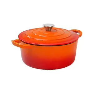 5 Quart Enameled Cast lron Dutch Oven For SourdoughBread Baking, Heavy-Duty, Oven-Safe up to 500°F &Across All Cooktops, Casserole Dishes, KitchenAccessories