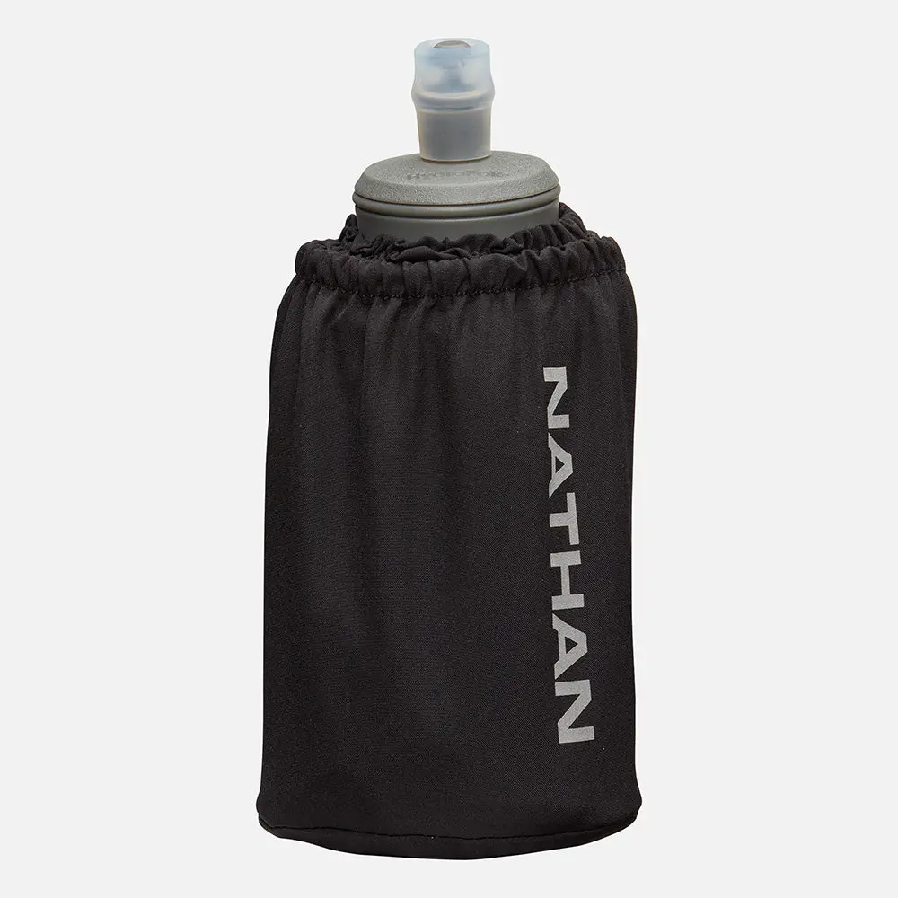 NATHAN Pinnacle Soft Flask Handheld Sports Water Bottle - 18oz/532ml, Exo Shot Flask Tech, Grip-Free Mesh Strap Airflow, Expandable Pocket, Lightweight, Workout & Hike Use